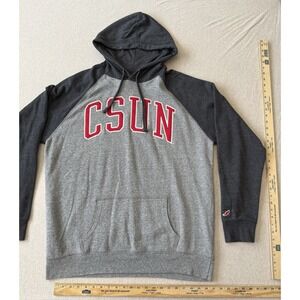 Triblend Sweaters CSUN Pull Over With Hood Gray And Red Xl